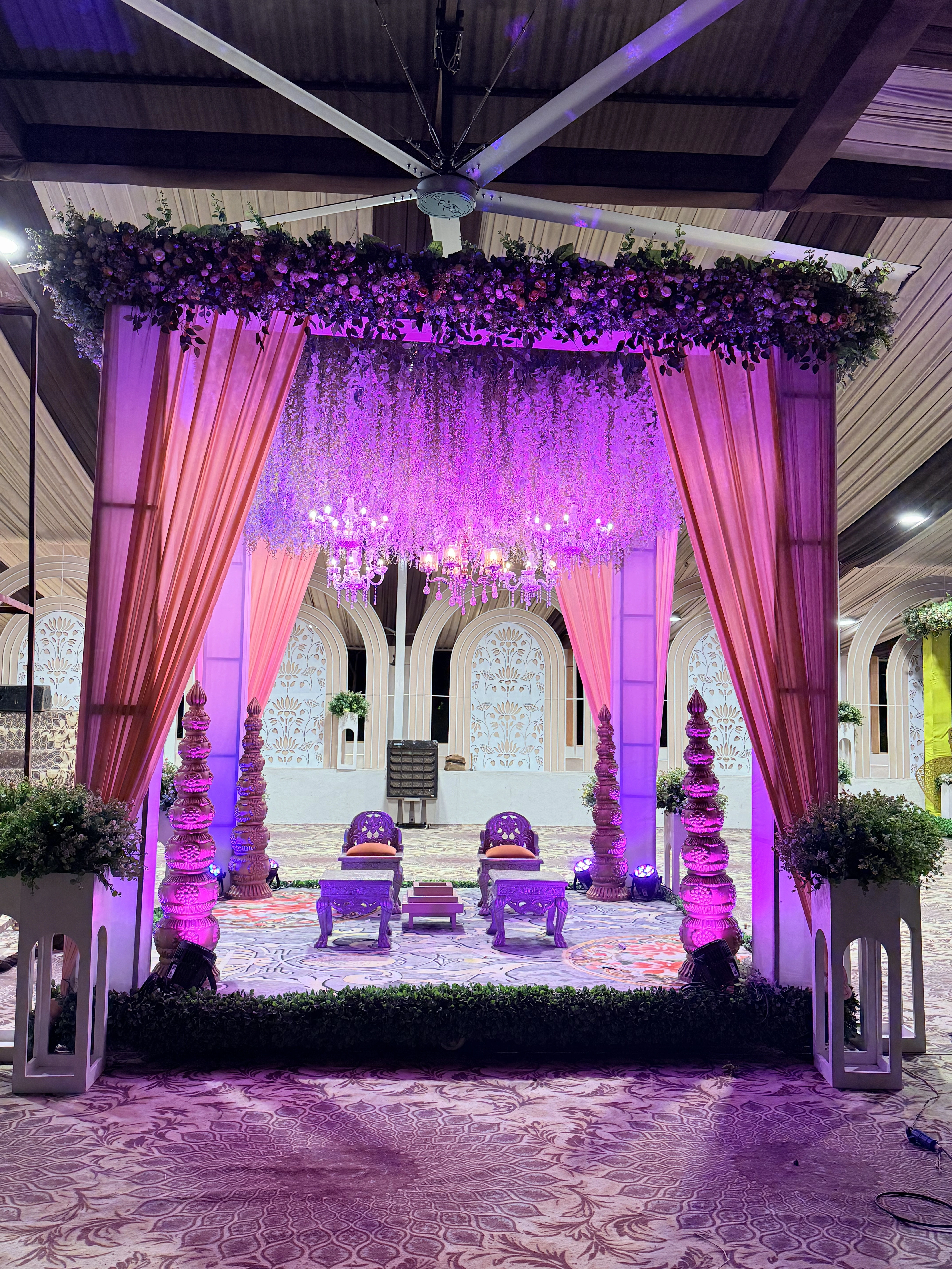 Decor styling at Krushnpingaksh Palace